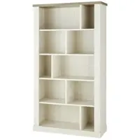Forte Aktenregal "Duro", weiß (pinie weiß, eiche antik), B:114,4cm H:212cm T:41,3cm, Holzwerkstoff, Regale, Aktenregal, Höhe 212 cm, Bücherregal im Landhausstil