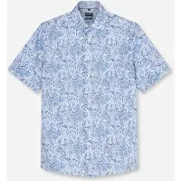 Olymp Kurzarmhemd "Luxor", Herren, Gr. 42, N-Gr, blau (bleu), Obermaterial: 100% Baumwolle, normal, Hemden Kurzarmhemd, Businesshemd, modern fit, Global Kent