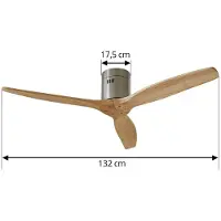 LUCANDE Deckenventilator Vindur, nickel, DC, leise