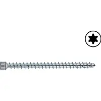 Eurotec KonstruX - Stahl weiß verzinkt - 8x330 mm - Zylinderkopf TX40 - Vollgewinde