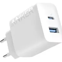 Anker -Netzladegerät, „312“ 20 W, PowerIQ, 1 x USB-C, 1 x USB, Weiß, „A2348G21“