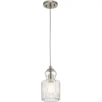 Kichler Elstead Riviera Hängeleuchte E27 27cm Nickel gebürstet