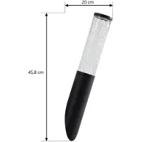 LINDBY Außenwandleuchte Gavros, 45 cm, schwarz, Aluminium