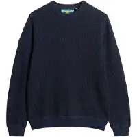 Superdry für Herren. M6110681A Light Texture Pullover navy (M), Lässig, Baumwolle, Marine