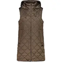 CMP Woman Long Vest Fix Hood P981 Dark Malto 40