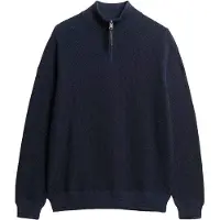 Superdry für Herren. M6110682A Pullover Textur navy (3XL), Lässig, Baumwolle, Marine