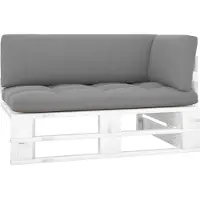 vidaXL Outdoor-Ecksofa Paletten Kiefernholz Imprägniert Weiß