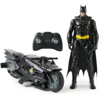Batman DC Comics Batman - RC Batcycle + 30cm Batman Actionfigur, Motorrad, 4 Jahr(e), Kunststoff, Schwarz
