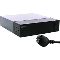 Legrand TV Corner Steckdosenleiste-Leiste 4x Steckdose, 4x Eurostecker, SPD, 2m Kabel Schwarz 694515