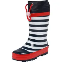 Playshoes Kinder Gummistiefel aus Naturkautschuk, trendige Uni Regenstiefel m