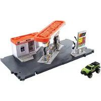 Mattel GVY84 - Matchbox - Action Drivers - Tankstellenspielset mit 1 Fahrzeug, 1:64