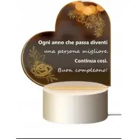 Nikcorp LED-Nachtlicht Geburtstagsgeschenk mit italienischer Aufschrift 11 x 19cm