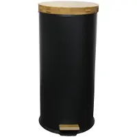 Kitchen Move 30-liter-treteimer aus schwarzem edelstahl 977468 BLACK