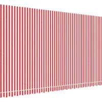 Syfax Ersatzstoff für Markise Rot und Weiß 500x300 cm Polyester