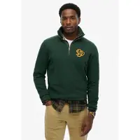 Superdry für Herren. M2014475A Sweatshirt Neon Half Zip Track grün (XXL), Lässig, Baumwolle