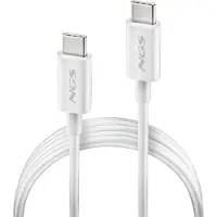 NGS ZYRO 60W-1, 1 m, USB C, USB C, USB 2.0, 0,48 Gbit/s, Weiß