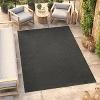 Tapiso Teppich Outdoor MONO Modern Dunkelgrau Indoor/Outdoor 160 x 220 cm
