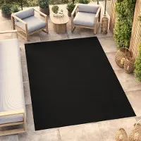 Tapiso Teppich Outdoor MONO Modern Schwarz Indoor/Outdoor 180 x 250 cm