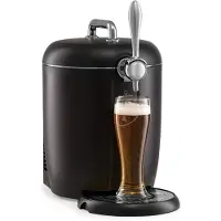 Klarstein 6L Bier Zapfanlage mit Kühlung, 65W Zapfanlage für Bier wie Frisch Gezapft, Kühlung 3-12°C, Bier-Zapfanlagen Gekühlt mit LED und Füllstandsanzeige, Leise Bierzapfanlage mit Mini-Bier-Fass