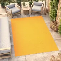 Tapiso Teppich Outdoor MONO Modern Gelb Indoor/Outdoor 120 x 170 cm