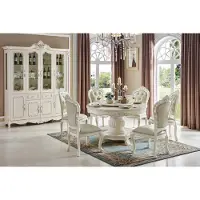 AEA Design Rund Tisch 4x Sessel Stühle Ess Zimmer Sitz Polster Runde Tische Garnitur