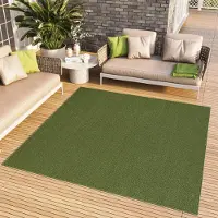 Tapiso Teppich Outdoor Quadrat MONO Modern Einfarbig Indoor/Outdoor 200 x 200 cm