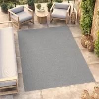 Tapiso Teppich Outdoor MONO Modern Grau Indoor/Outdoor 200 x 300 cm