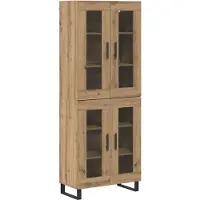 vidaXL Highboard 2 stk. Artisan-Eiche 69,5 x 34 x 180 cm Holzwerkstoff