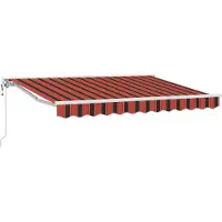 vidaXL Markisenrahmen Orange und Schwarz 250 x 200 cm