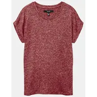 Vero Moda "VMBRIANNA SS O-NECK PULLOVER BOO REP" mit überschnittenen Schultern mit Umschlagsaum