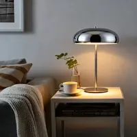 Otto Home Tischleuchte "Jessee", chrom, 1, Ø 25cm H: 32cm, 1 Stk., Leuchten, blendfreies Licht - ideal als Deko- oder Nachttischleuchte, Tischleuchte
