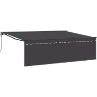 vidaXL Ausziehbare Markise Anthrazit 450 x 350 cm