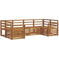 vidaXL Outdoor-Sofagarnitur 6 stk. Natur