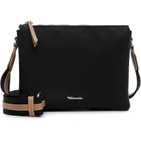 Tamaris Umhängetasche "Umhängetasche TAS Kirsten", Damen, Gr. B/H/T: 24cm x 28,5cm x 2cm 0, schwarz (schwarz 100), Polyester, Taschen Umhängetasche