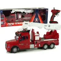Lean Toys Ferngesteuert Feuerwehrauto Lichter Geräusche RC Auto Spielzeug LED, Größe:UNIVERSAL