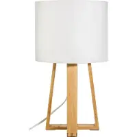 Atmosphera Molu mehrbeinige Lampe, 34,5 cm hoch, weiß, Holz