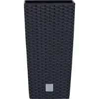 Prosperplast Wheeler 90 l anthrazit mit blauem Deckel