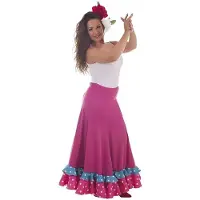 Creaciones Llopis Sevillanisches Fuchsia Tanzkostüm