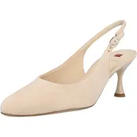 Högl Slingpumps aus Veloursleder mit schlankem Absatz und filigranem Fersenriemen