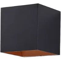 Arcchio LED-Wandlampe Zuzana, eckig, schwarz, 10 cm breit