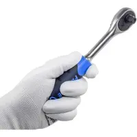 Forsage Gerade Ratsche mit Gummigriff 3/8" 45 Zähne