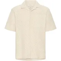 !Solid Kurzarmhemd SOLID "Kurzarmhemd SDTeagan", Herren, Gr. XL, N-Gr, beige (oatmeal), Obermaterial: 100% Baumwolle CO., Hemden Kurzarmhemd