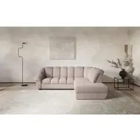 Cotta Ecksofa "Mado, Breite 260 cm", rosa (mud), B:260cm H:88cm T:104cm, 100% POLYESTER (PES), Sofas, Ecksofa, verschiedene Sofas individuell kombinierbar
