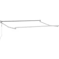vidaXL Elektrisches Markisenrahmen Weiß 3,5 x 2 m Aluminium