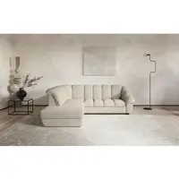 Cotta Ecksofa "Mado, Breite 260 cm", beige (sahara), B:260cm H:88cm T:104cm, 100% POLYESTER (PES), Sofas, Ecksofa, verschiedene Sofas individuell kombinierbar