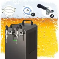 Ich-zapfe Komplett Set - Zapfanlage STREAM 80K mit Luftpumpe Bierkoffer, Bierzapfanlage, Durchlaufkühler 2-leitig Trockenkühler, Zapfkopf:Köpi,Zapfkopf 2:Flach