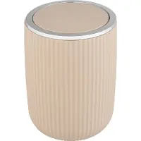 Wenko Kosmetikeimer "Agropoli", beige, B:14,5cm H:20cm T:14,5cm, Kunststoff, Mülleimer, Kosmetikeimer, mit Schwingdeckel, 2 Liter