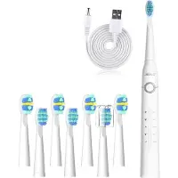 INF Elektrische Schallzahnbürste mit 5 Reinigungsmodi Weiß