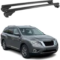 Omtec Dachträger für Nissan Pathfinder R52 2013-2021 Gepäckträger Aluminium Schwarz 2x