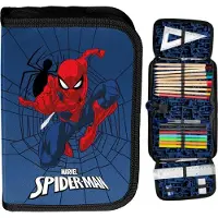 Paso Schul-Federmäppchen mit Ausstattung Spiderman, klappbar, für Jungen